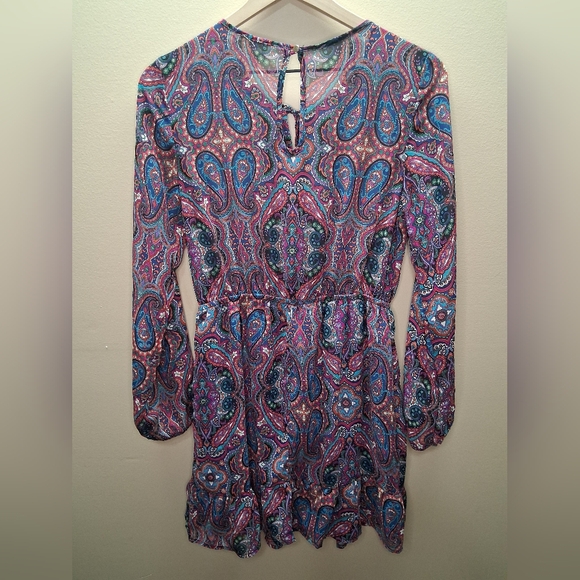 NWOT Paisley Long Sleeve Dress - Picture 7 of 10